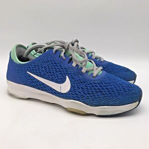 Nike Zoom Fit 704658-401 Shoes Women's 7 Blue Lace Up Low Top Training Sneakers